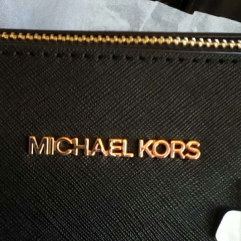 Michael Kors Saffiano Leather Charlotte Tote Bag - Picture 7 of 9